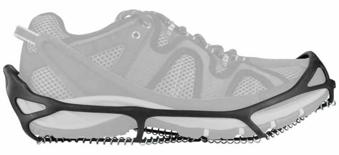 alternate view #2 of: Yaktrax Walker Black Men's and Women's Rubber Steel Coil Men's sizes 1 to 4 and a half. Women's 2 and a half to 6.